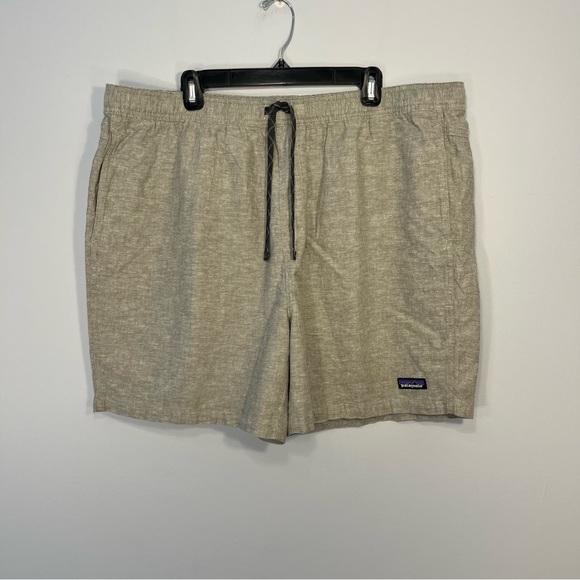 NEW Patagonia Shorts Mens XXL 2XL Gray Heather Chambray Baggies Naturals Organic - Picture 1 of 9